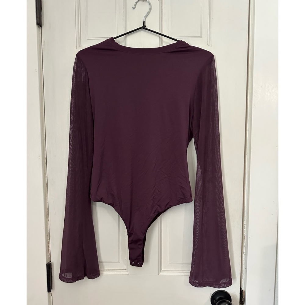 Chic Plum Long Sleeve Bodysuit